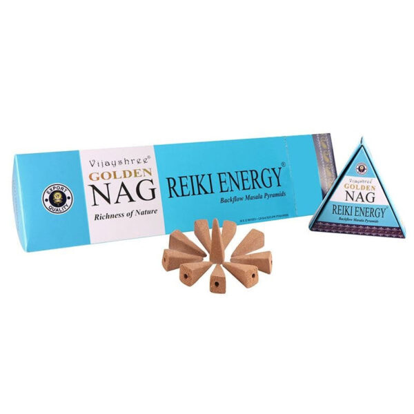 Vijayshree Golden Backflow Füstölőkúp - Nag Reiki Energy